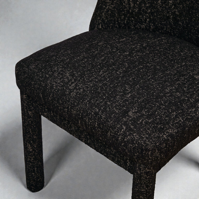 Chaise d'appoint rembourrée 21,45 po, Noir/gris