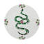 Thistle And Snake Pink Vegan Leather Round Coasters-2068301422