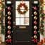 Merry Christmas Doors Banner Ball Porche sign for Christmas Front Front
