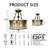 5-Light Inverted Stained Glass Pendant Light