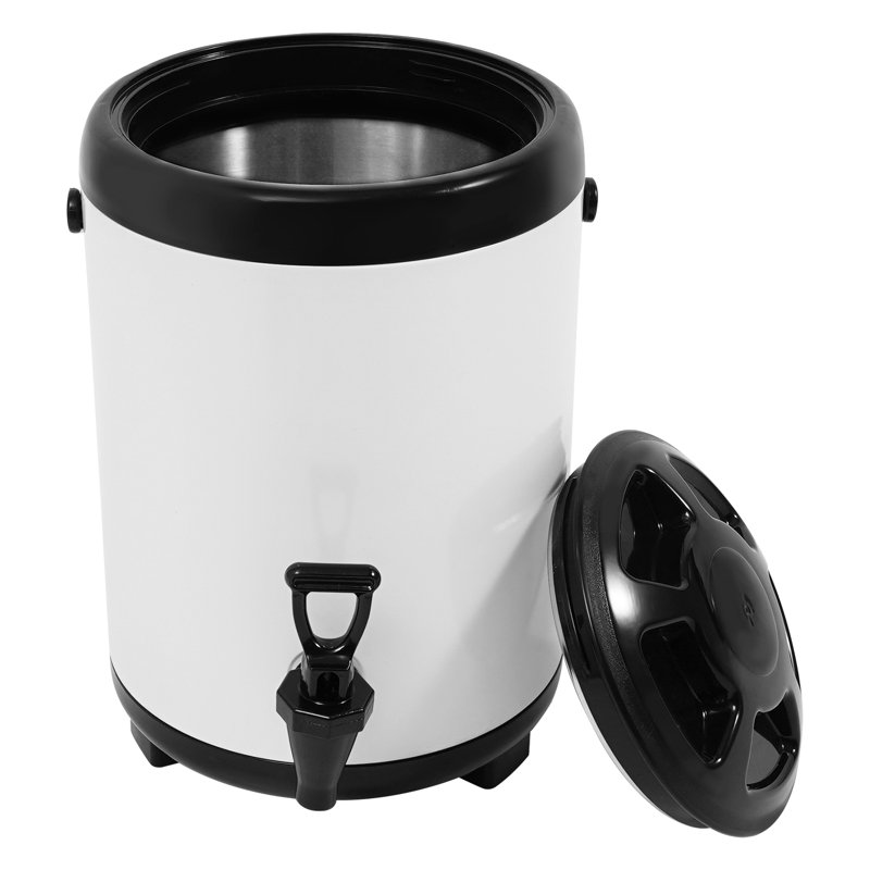 Distributeur de boissons en acier inoxydable et distributeur de boissons chaudes et froides, 12L, Blanc