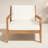 Echols Solid Teak Wood Armchair with Removable Cushions
