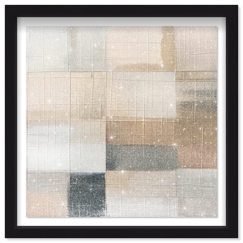 Boxed in Ebony II Shadowbox Abstract Print by Oliver Gal, Black Frame, 12 x 12, 13.5"H x 13.5"W, Black Frame