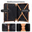 Ensemble de 8 pièces, valises rigides à roulettes en ABS avec serrure TSA Valise de bagage à main de couleur assortie-130040294