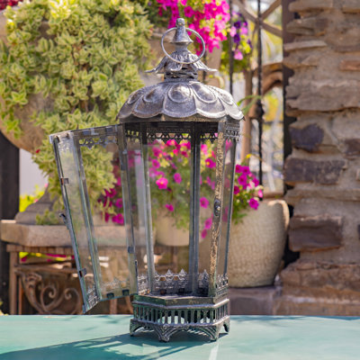 59in. Tall Davitiani Embellished Iron/Glass Terrarium