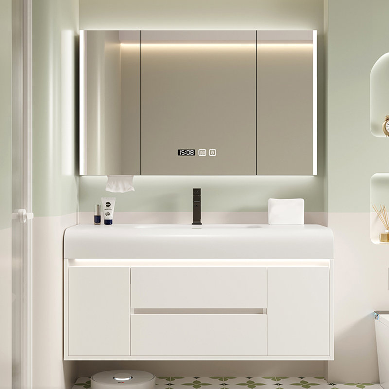 Modern light luxury simple bathroom cabinet