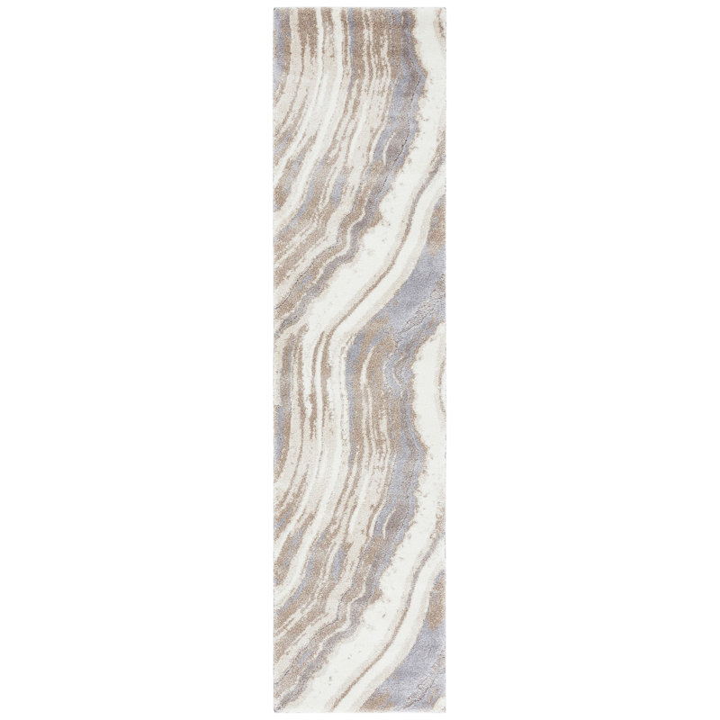 Jonty Shag Performance Abstract Rug, Runner 2'2" x 9'