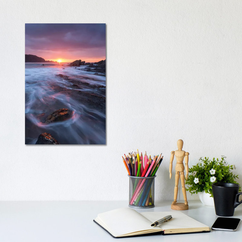 Sunset Seascape by Adam Burton - Wrapped Canvas Gallery-Wrapped Canvas Giclée, 20.32 cm H x 30.48 cm W