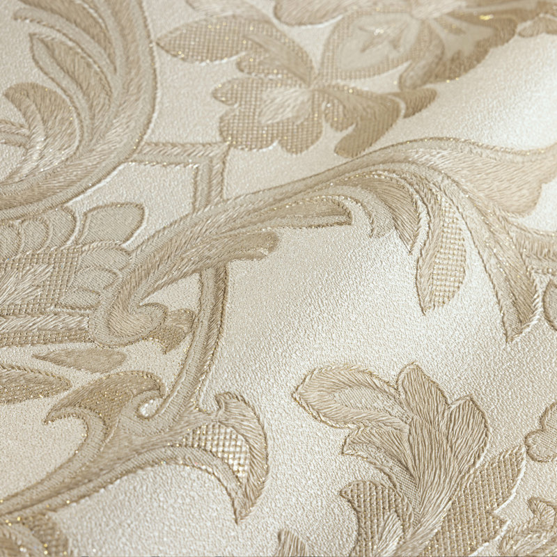 Papier peint orné Timeless, Beige