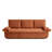 94.5" King Size Pull Out Sofa Bed,3-In-1 Convertible Sleeper Sofa,Multi-Functional Corduroy  Bed,Orange-618539247