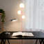Lampe sur pied de style Mid-Century moderne avec 3 globes en verre givré, lampe sur pied à température de couleur réglable pour le salon, la chambre à coucher, le bureau et l'éclairage d'angle