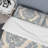 Grey Damask Polyester Damask Duvet Cover Set
