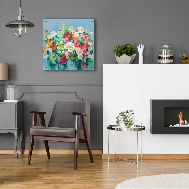  «June Beauties» par Danhui Nai, art mural en verre acrylique, 24 po x 24 po