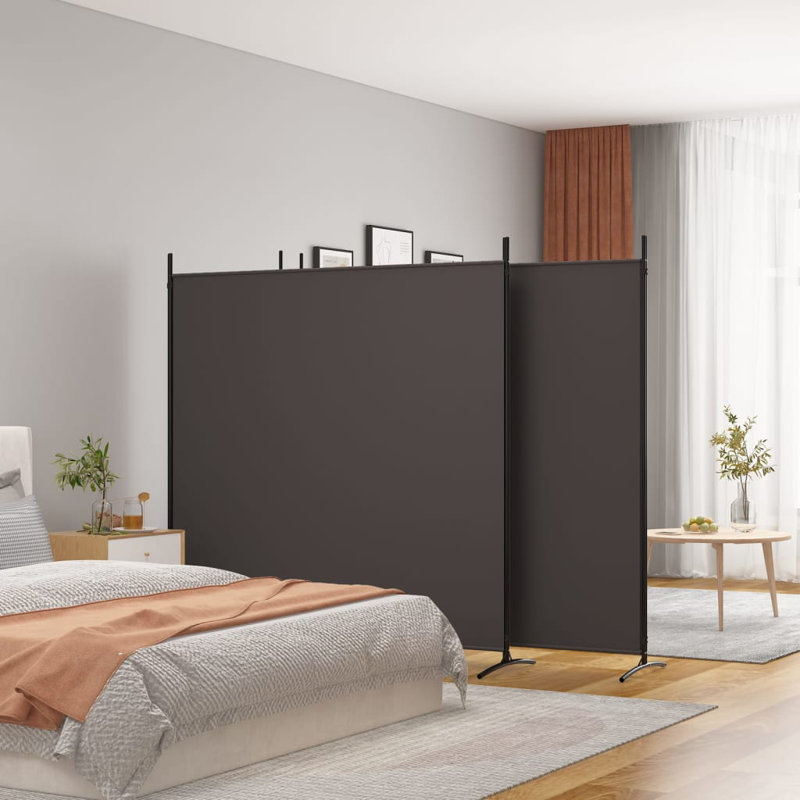 Cloison pliante H 70,9 po Rekesha, 3, H 70,9 po x l 156,7 po, Brun