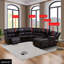 Canapé modulaire en cuir 5 pièces Genea