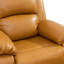 Fauteuil inclinable manuel moderne en similicuir de 35 po de largeur avec accoudoirs et dossier rembourrés végétalien - Gingembre-586146728