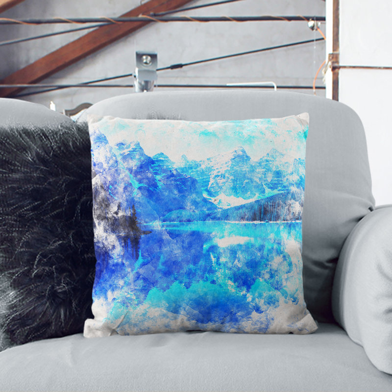 Abstract Square Cushion, Stone, 40cm H x 40cm W x 15cm D