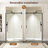 56"-60" W x 72" H Single Sliding Frameless Shower Door-124638138