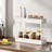 Slim Storage Cart 4 Tier, Storage Organizer Rolling Utility/ Mobile Shelving Unit Slide Out Storage Cart-1297406538