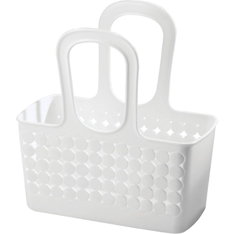 Orbz Freestanding Portable Shower Caddy, White