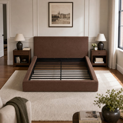 Cloud Upholstered Platform Bed Frame with Headboard, No Box Spring Required, Modern Bed Frame