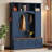 4-IN-1 Elegant Hall Tree With Golden Hooks & Handles, Practical Entryway Walnut Bench With Adjustable Shelves-116005611