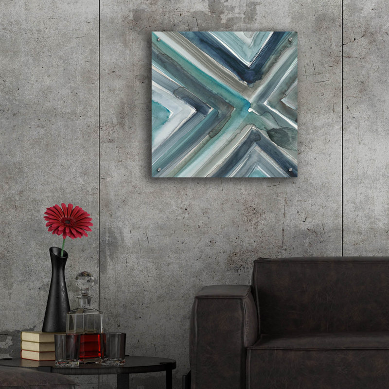  «Freshwater Tide 2» par Chariklia Zarris, art mural en verre acrylique, 24 po x 24 po, H 24 po x l 24 po