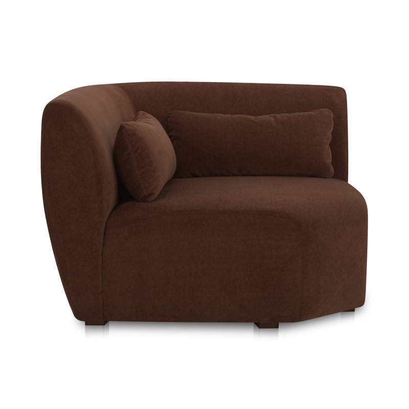 Chaise d'angle Anson, Brun châtaigne