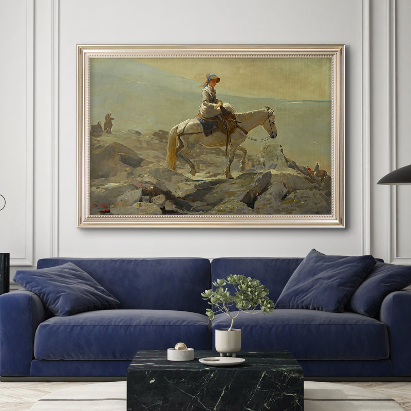 The Bridle Path, White Mountains, 1868 - Winslow Homer - Toile encadrée sur mesure, 28x40 INNER SIZE, Framed Canvas