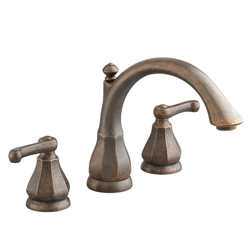 Garniture De Robinet à Deux Poignées Pour Baignoire Romaine Dazzle, Bronze noirci