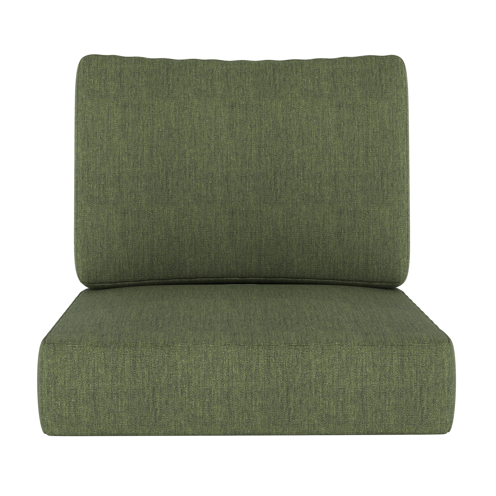 Amala Outdoor Sunbrella® Seat/Back Cushion, Sunbrella® Canvas Fern, 25" W x 25.5" D
