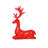 Deer Sitting Statues [Red]