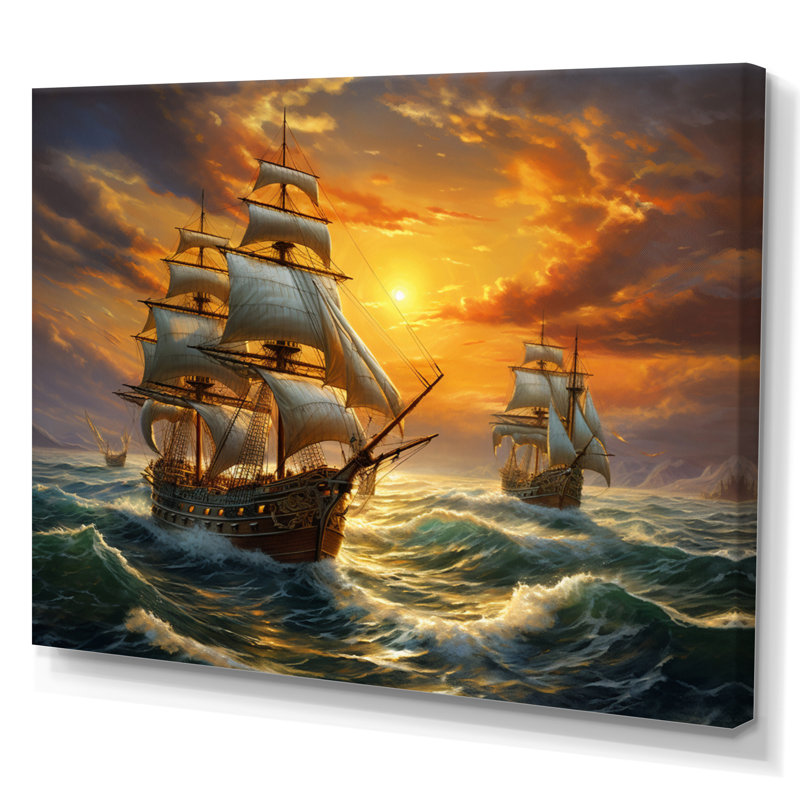 Boat Majestic Mariners II - Imprimé, H 24 po x l 32 po x P 1 po, Toile tendue