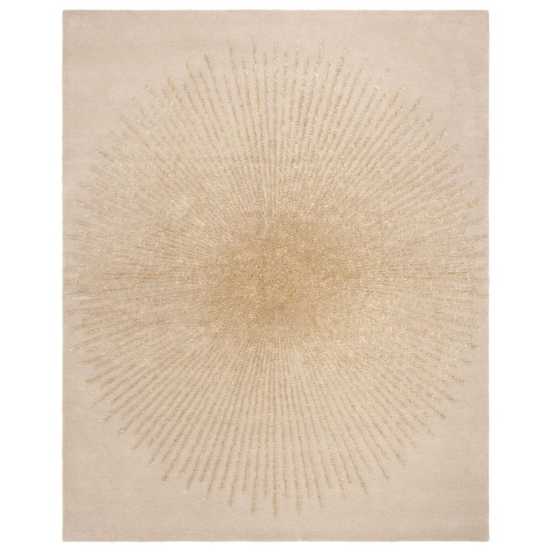 Amier Hand Tufted Wool, Viscose, And Cotton With Latex Abstract Rug, Rectangle 7'6" x 9'6"