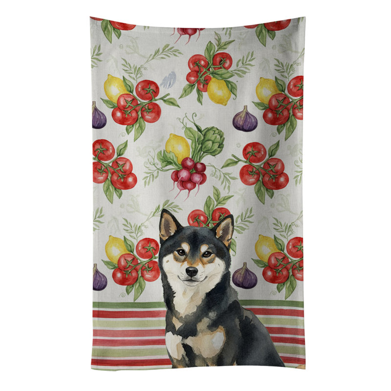 Torchon noir et brun clair Shiba Inu, Black/Tan Shiba Inu