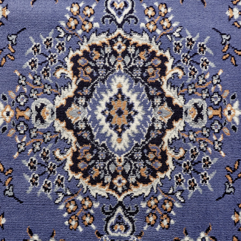 Tapis à motif oriental bleu campagnard Modena, Rectangle 3 pi 7 po x 5 pi 3 po