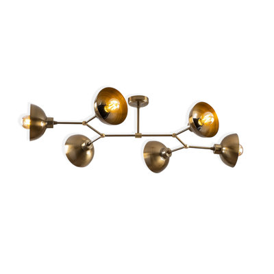 6 Lights Metal Body Semi Flush Mount