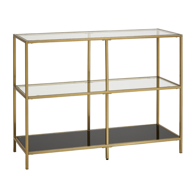 Vicente 108cm Glass Top Console Table, Gold