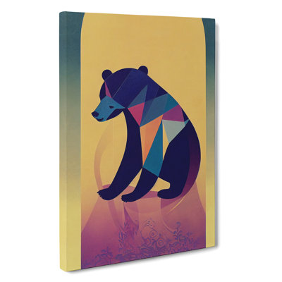 Resting Bear Abstract - Wall Art