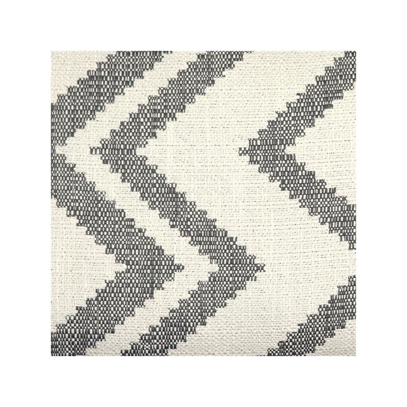 Coussin en coton «Lorenzo Zigzag», Gris
