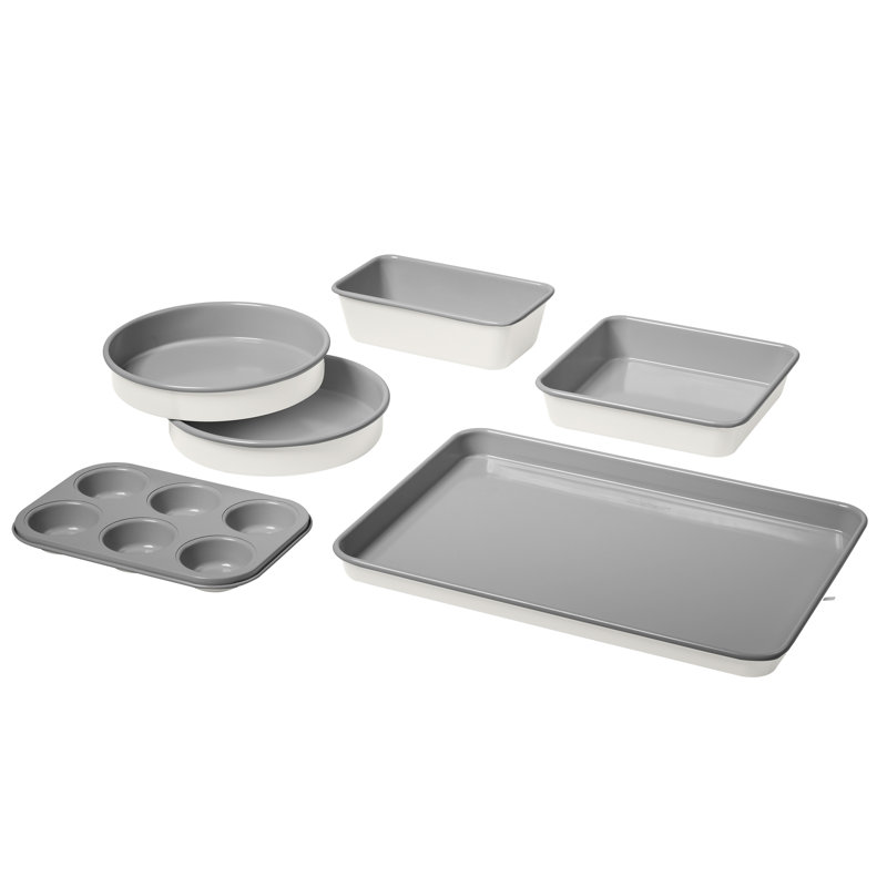 Cuisinart 6-Piece Ceramic Nonstick Bakeware Set, Coconut Cream (Wayfair Exclusive)