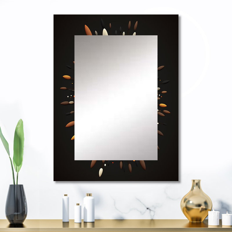 Pristine Spirit Spiritual Abstract VII - Geometric Decorative Wall Mirror, Modern Mirror, Printed Metal Art, 32" x 24"