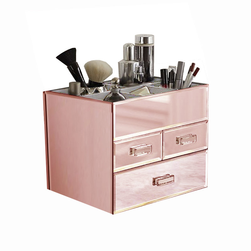 Rangement à bijoux à 3 tiroirs Miro, Rose
