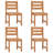Roffe 4 - Person Teak Wood Patio Dining Set with Rectangular Table