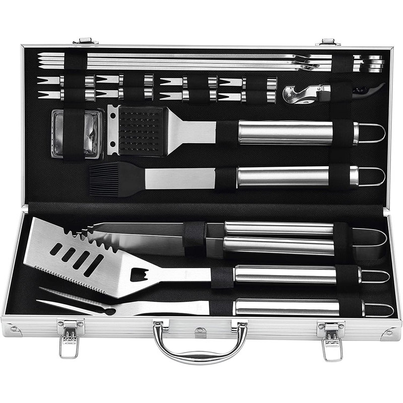 Ensemble d'outils de cuisson en acier inoxydable, Argent argent