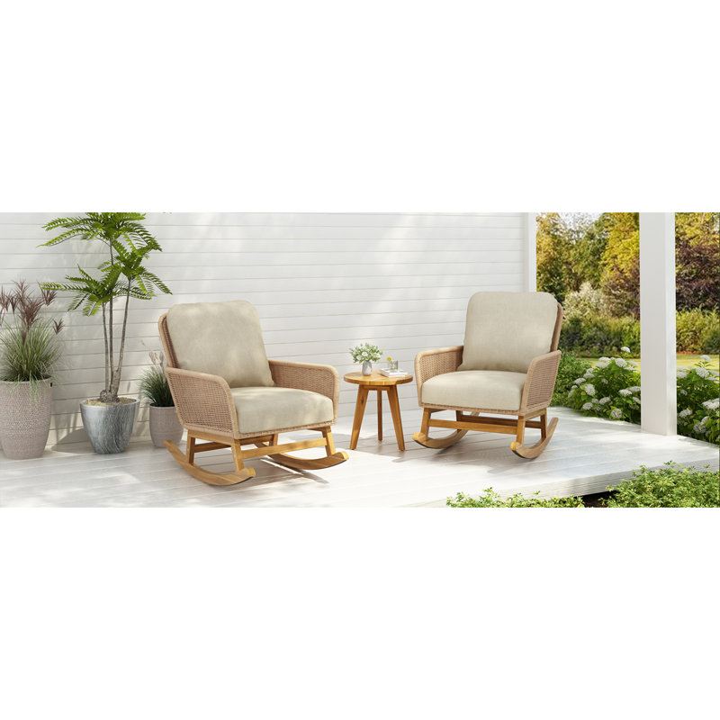 Ensemble de chaises berçantes 3 pièces Elegant