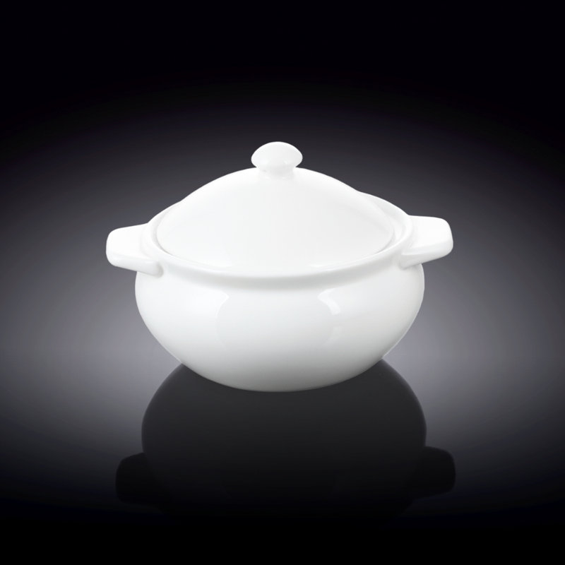 Wilmax 21 Oz. Stoneware Round Insulated Casserole with Lid