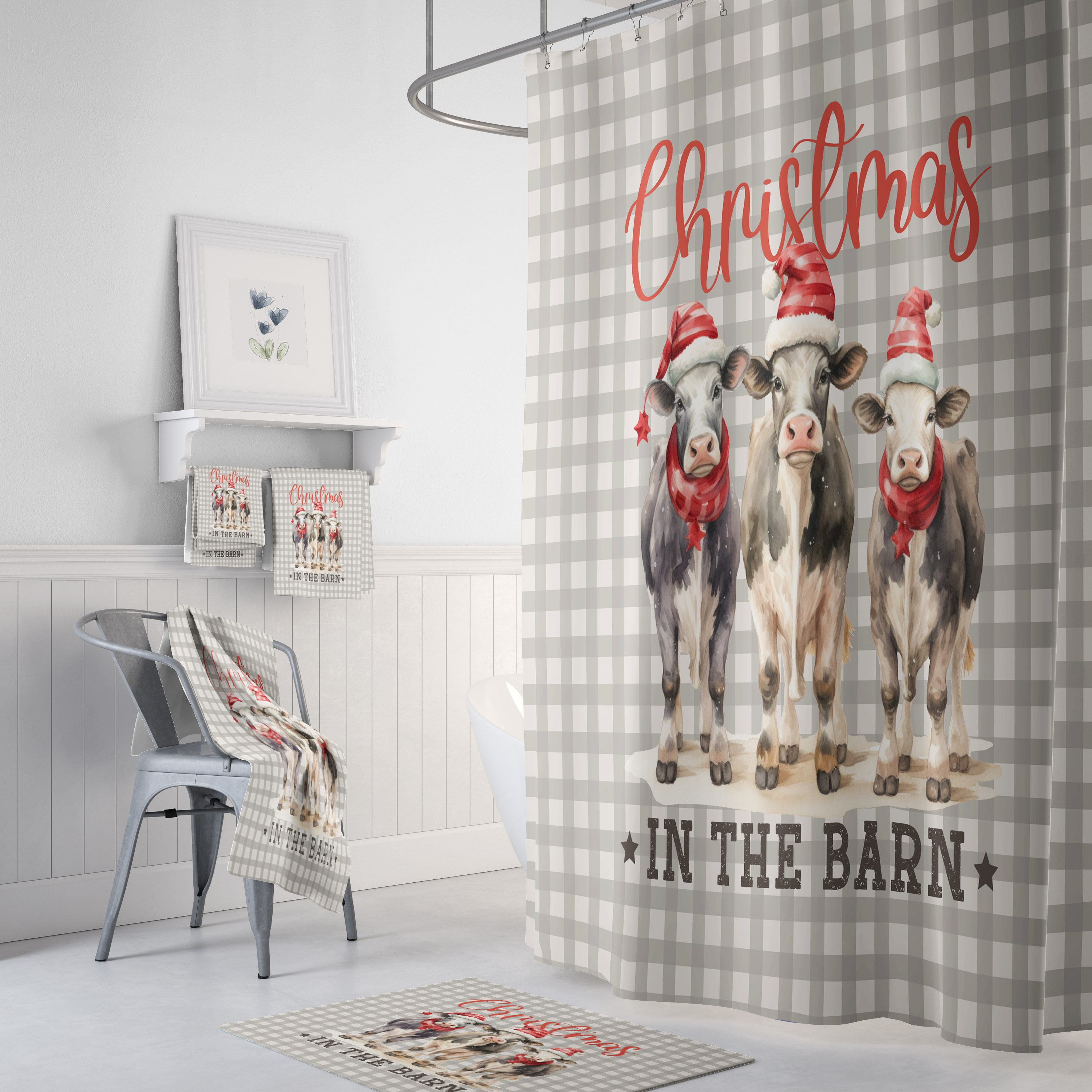 Merry Christmas Cow Decor: Festive Bathroom Ideas for a Unique Holiday Touch
