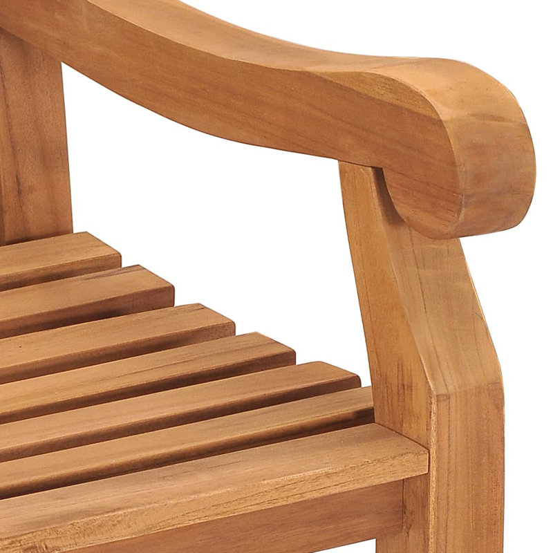 Banc de jardin en teck Stamatina, Rouge