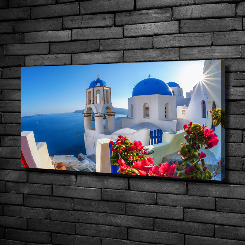 Santorini Greece - Wrapped Canvas Print